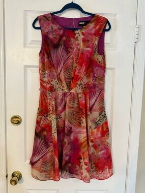 Miss Sixty Multicolor Floral & Abstract Fit-and-Flare Mini Dress